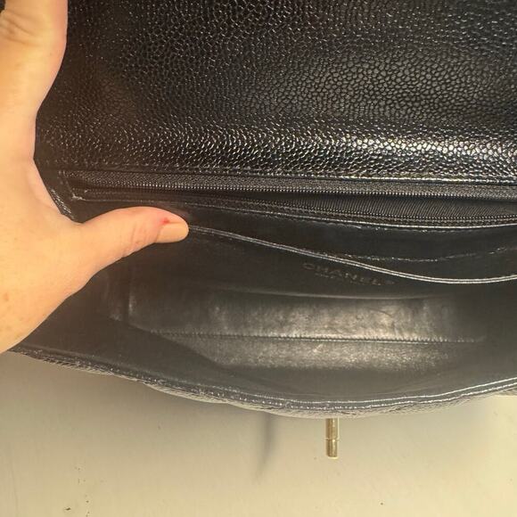 Chanel Black Kelly Top Handle Caviar Bag GHW - Picture 6 of 7